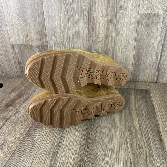 Sorel Joan of Artic Wedge lll W 8 Brown Buckle Lace Up Suede Bootie Distressed - Picture 7 of 8